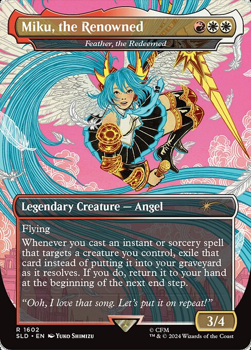 Flying
Whenever you cast an instant or sorcery spell that targets a creature you control, exile that card instead of putting it into your graveyard as it resolves. If you do, return it to your hand at the beginning of the next end step.
