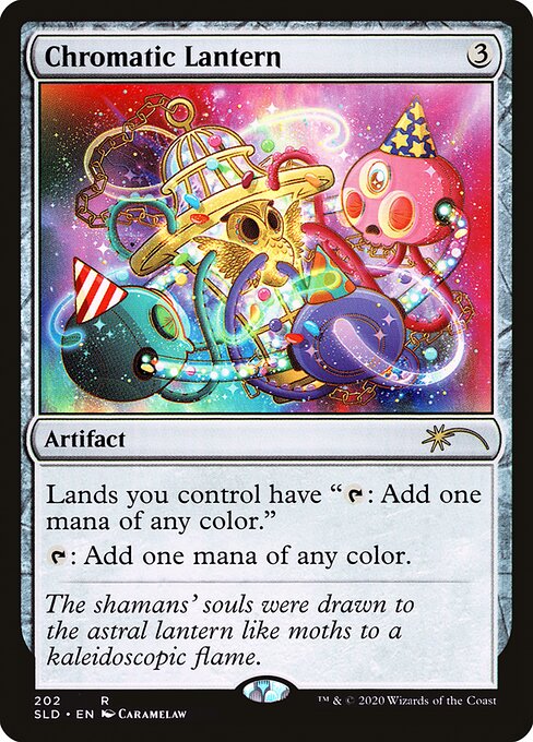 Lands you control have "{T}: Add one mana of any color."
{T}: Add one mana of any color.