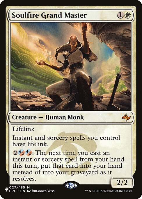 Lifelink
Instant and sorcery spells you control have lifelink.
{2}{U/R}{U/R}: The next time you cast an instant or sorcery spell from your hand this turn, put that card into your hand instead of into your graveyard as it resolves.