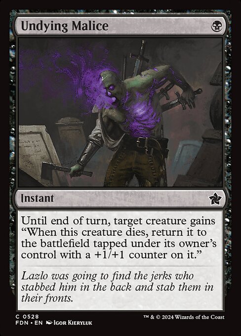 Until end of turn, target creature gains "When this creature dies, return it to the battlefield tapped under its owner's control with a +1/+1 counter on it."