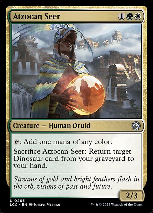 {T}: Add one mana of any color.
Sacrifice this creature: Return target Dinosaur card from your graveyard to your hand.
