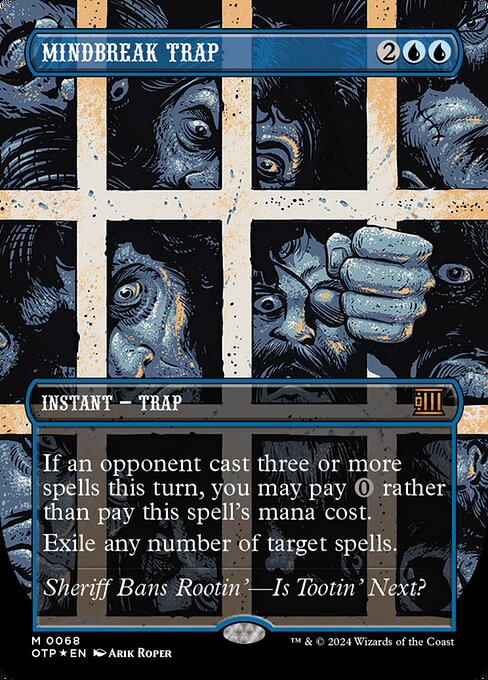 If an opponent cast three or more spells this turn, you may pay {0} rather than pay this spell's mana cost.
Exile any number of target spells.