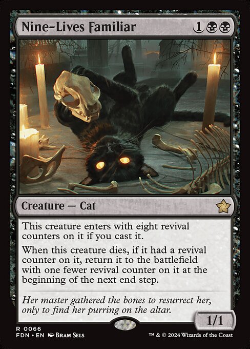 This creature enters with eight revival counters on it if you cast it.
When this creature dies, if it had a revival counter on it, return it to the battlefield with one fewer revival counter on it at the beginning of the next end step.