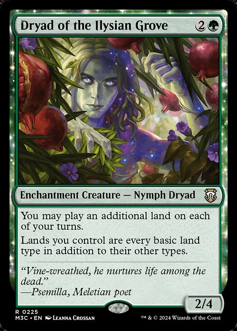 You may play an additional land on each of your turns.
Lands you control are every basic land type in addition to their other types.