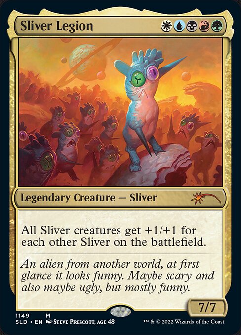 All Sliver creatures get +1/+1 for each other Sliver on the battlefield.