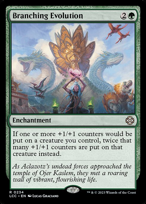 If one or more +1/+1 counters would be put on a creature you control, twice that many +1/+1 counters are put on that creature instead.