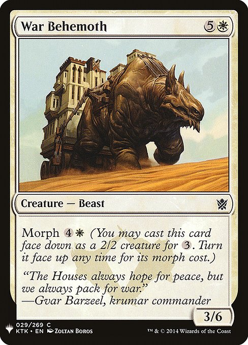 Morph {4}{W} (You may cast this card face down as a 2/2 creature for {3}. Turn it face up any time for its morph cost.)