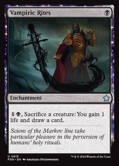 {1}{B}, Sacrifice a creature: You gain 1 life and draw a card.