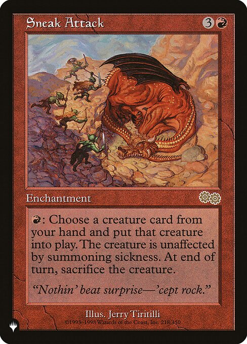 {R}: You may put a creature card from your hand onto the battlefield. That creature gains haste. Sacrifice the creature at the beginning of the next end step.