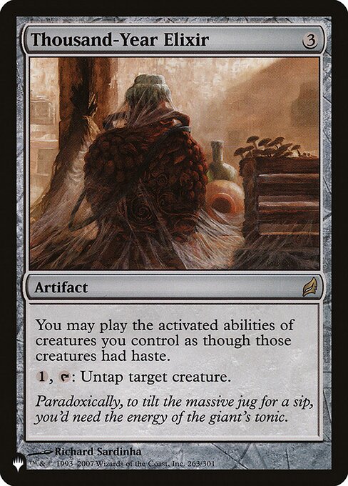 You may activate abilities of creatures you control as though those creatures had haste.
{1}, {T}: Untap target creature.