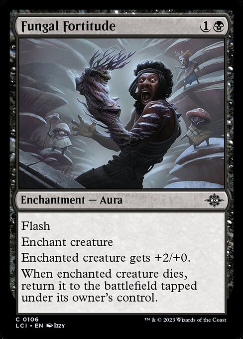 Flash
Enchant creature
Enchanted creature gets +2/+0.
When enchanted creature dies, return it to the battlefield tapped under its owner's control.
