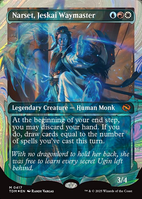 At the beginning of your end step, you may discard your hand. If you do, draw cards equal to the number of spells you've cast this turn.