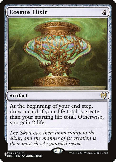 At the beginning of your end step, draw a card if your life total is greater than your starting life total. Otherwise, you gain 2 life.