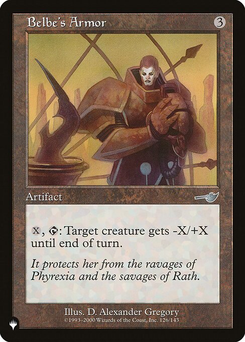 {X}, {T}: Target creature gets -X/+X until end of turn.