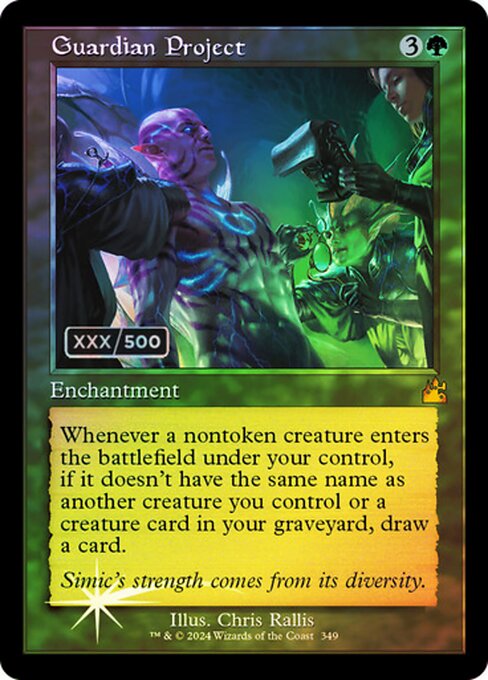 Whenever a nontoken creature enters the battlefield under your control, if it doesn't have the same name as another creature you control or a creature card in your graveyard, draw a card.