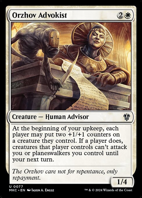 At the beginning of your upkeep, each player may put two +1/+1 counters on a creature they control. If a player does, creatures that player controls can't attack you or planeswalkers you control until your next turn.