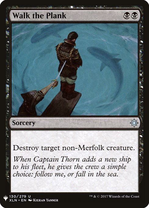 Destroy target non-Merfolk creature.