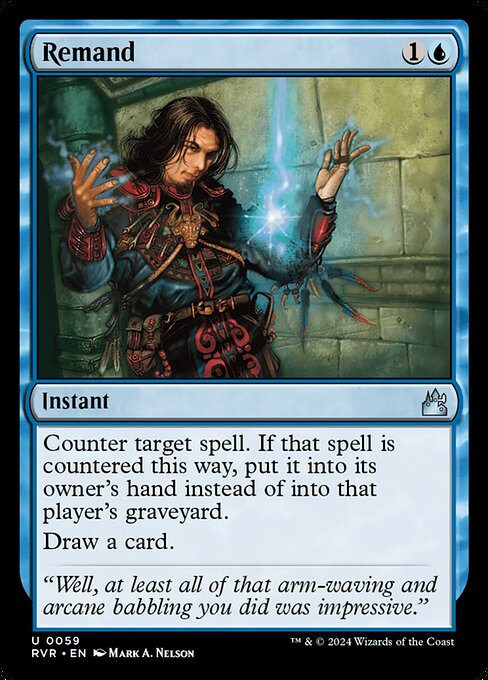 Counter target spell. If that spell is countered this way, put it into its owner's hand instead of into that player's graveyard.
Draw a card.