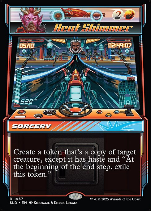 Create a token that's a copy of target creature, except it has haste and "At the beginning of the end step, exile this token."