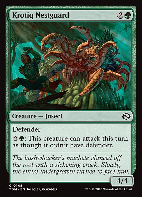 Defender
{2}{G}: This creature can attack this turn as though it didn't have defender.