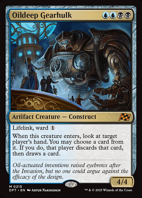 Lifelink, ward {1}
When this creature enters, look at target player's hand. You may choose a card from it. If you do, that player discards that card, then draws a card.