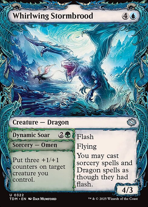Flash
Flying
You may cast sorcery spells and Dragon spells as though they had flash.   Put three +1/+1 counters on target creature you control. (Then shuffle this card into its owner's library.)
