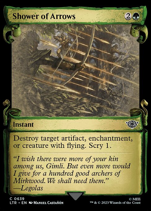 Destroy target artifact, enchantment, or creature with flying. Scry 1.