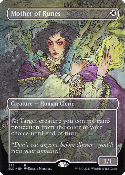 {T}: Target creature you control gains protection from the color of your choice until end of turn.