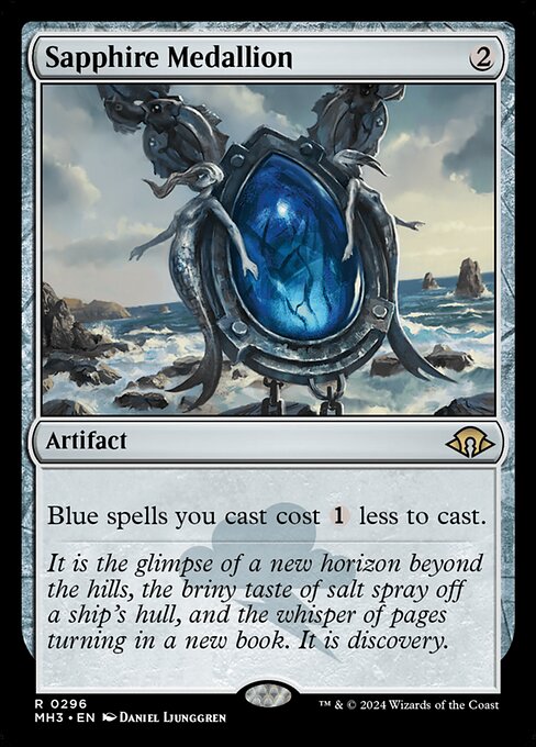 Blue spells you cast cost {1} less to cast.