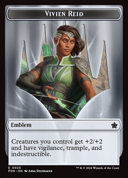 Creatures you control get +2/+2 and have vigilance, trample, and indestructible.