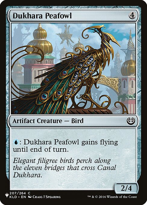 {U}: Dukhara Peafowl gains flying until end of turn.