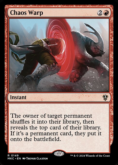 The owner of target permanent shuffles it into their library, then reveals the top card of their library. If it's a permanent card, they put it onto the battlefield.