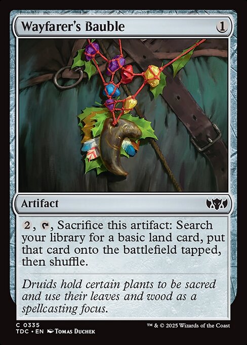 {2}, {T}, Sacrifice this artifact: Search your library for a basic land card, put that card onto the battlefield tapped, then shuffle.
