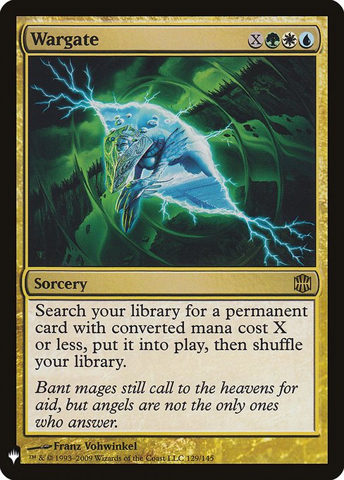 Search your library for a permanent card with mana value X or less, put it onto the battlefield, then shuffle.