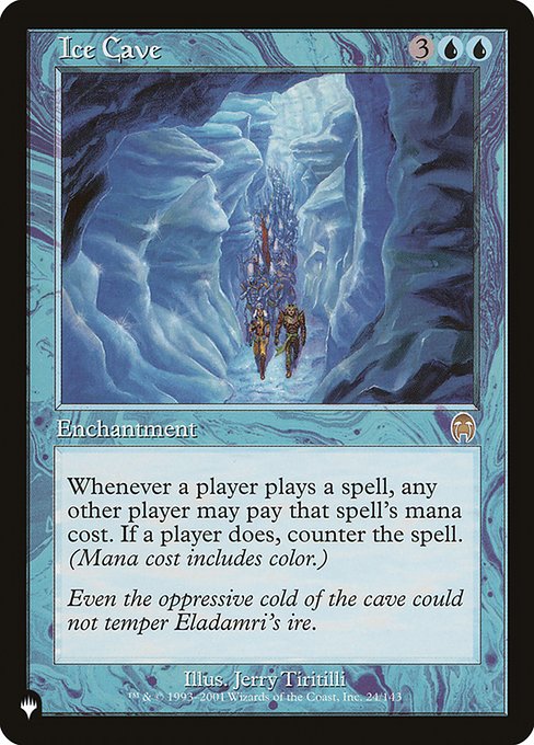 Whenever a player casts a spell, any other player may pay that spell's mana cost. If a player does, counter the spell. (Mana cost includes color.)