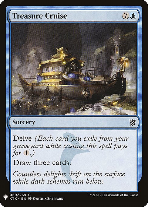 Delve (Each card you exile from your graveyard while casting this spell pays for {1}.)
Draw three cards.