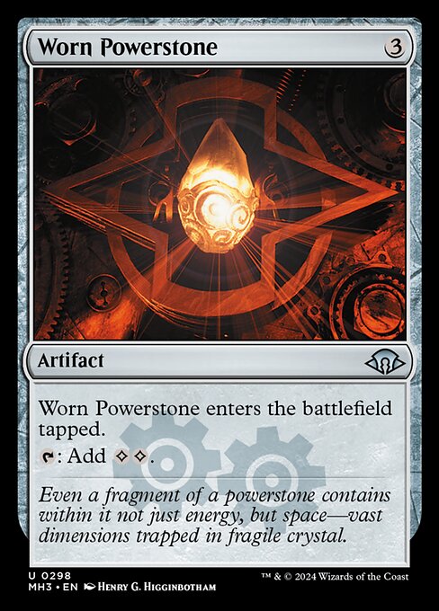 Worn Powerstone enters the battlefield tapped.
{T}: Add {C}{C}.