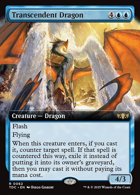 Flash
Flying
When this creature enters, if you cast it, counter target spell. If that spell is countered this way, exile it instead of putting it into its owner's graveyard, then you may cast it without paying its mana cost.