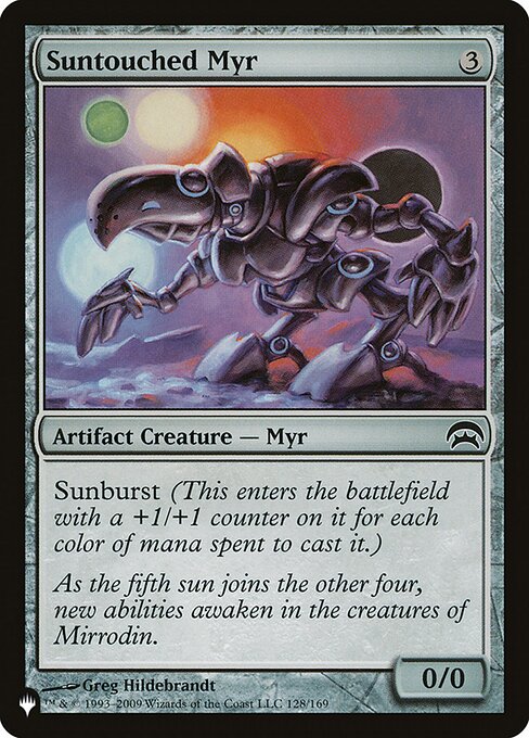 Sunburst (This enters the battlefield with a +1/+1 counter on it for each color of mana spent to cast it.)