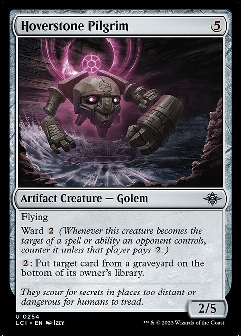Flying
Ward {2} (Whenever this creature becomes the target of a spell or ability an opponent controls, counter it unless that player pays {2}.)
{2}: Put target card from a graveyard on the bottom of its owner's library.