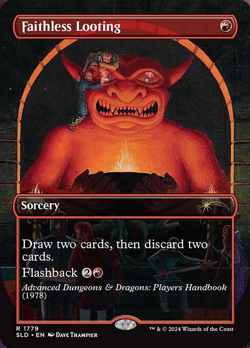 Draw two cards, then discard two cards.
Flashback {2}{R} (You may cast this card from your graveyard for its flashback cost. Then exile it.)
