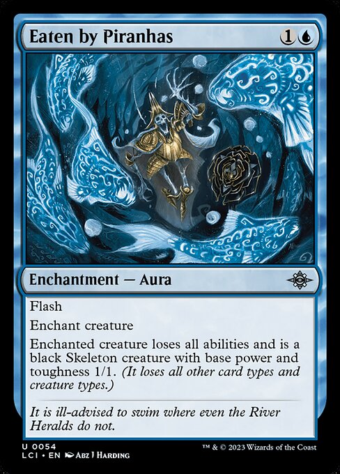 Flash
Enchant creature
Enchanted creature loses all abilities and is a black Skeleton creature with base power and toughness 1/1. (It loses all other card types and creature types.)