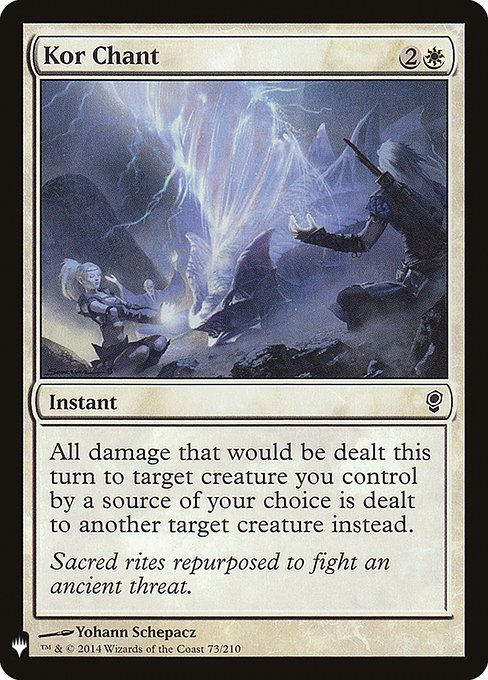 All damage that would be dealt this turn to target creature you control by a source of your choice is dealt to another target creature instead.