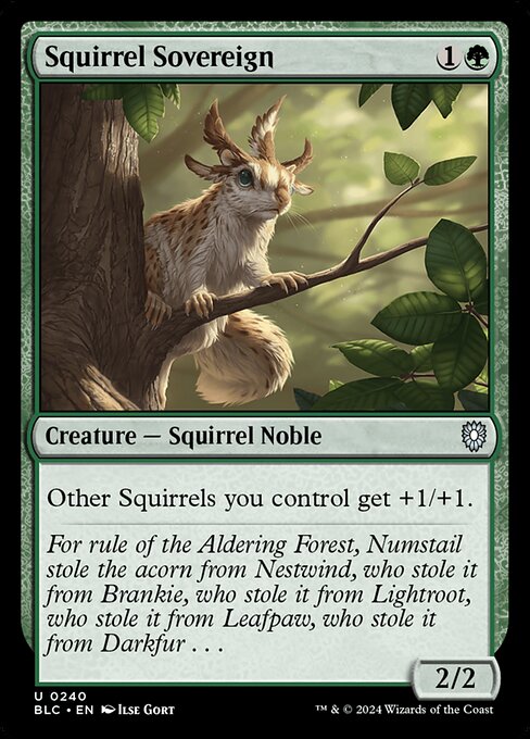 Other Squirrels you control get +1/+1.