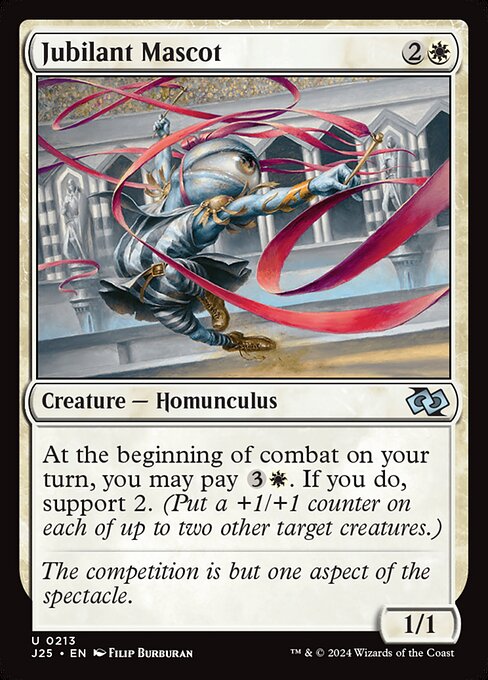 At the beginning of combat on your turn, you may pay {3}{W}. If you do, support 2. (Put a +1/+1 counter on each of up to two other target creatures.)