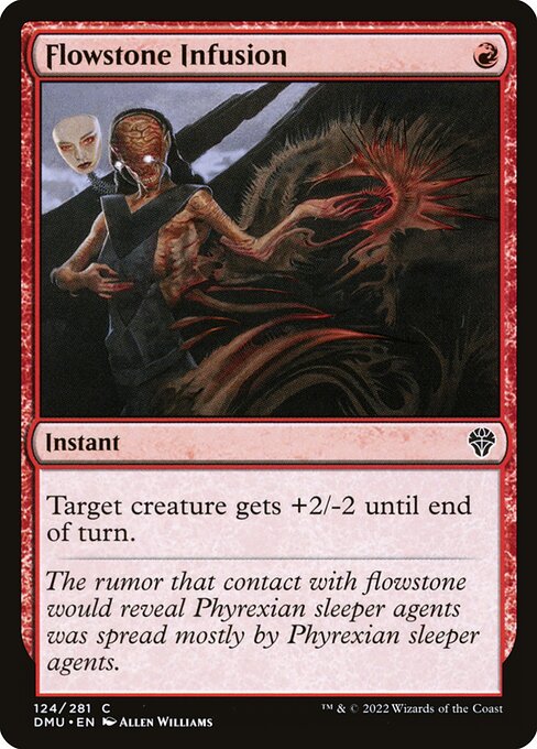 Target creature gets +2/-2 until end of turn.
