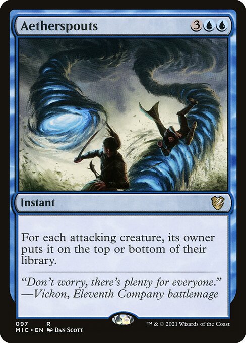 For each attacking creature, its owner puts it on the top or bottom of their library.