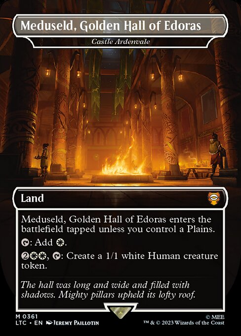 Castle Ardenvale enters tapped unless you control a Plains.
{T}: Add {W}.
{2}{W}{W}, {T}: Create a 1/1 white Human creature token.