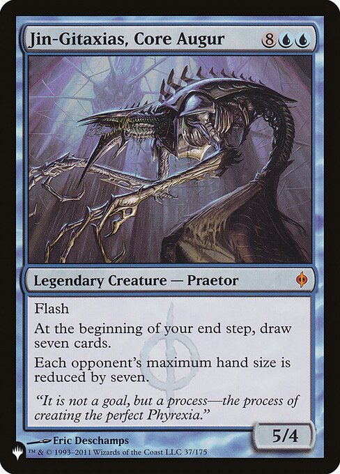 Flash
At the beginning of your end step, draw seven cards.
Each opponent's maximum hand size is reduced by seven.