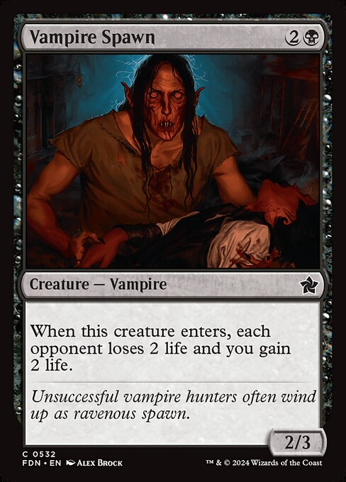 When this creature enters, each opponent loses 2 life and you gain 2 life.